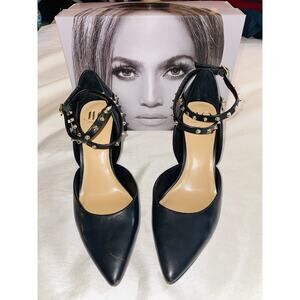 JLO by Jennifer Lopez Eldora Heels - Women's Size 10 - Studded Ankle Wraps